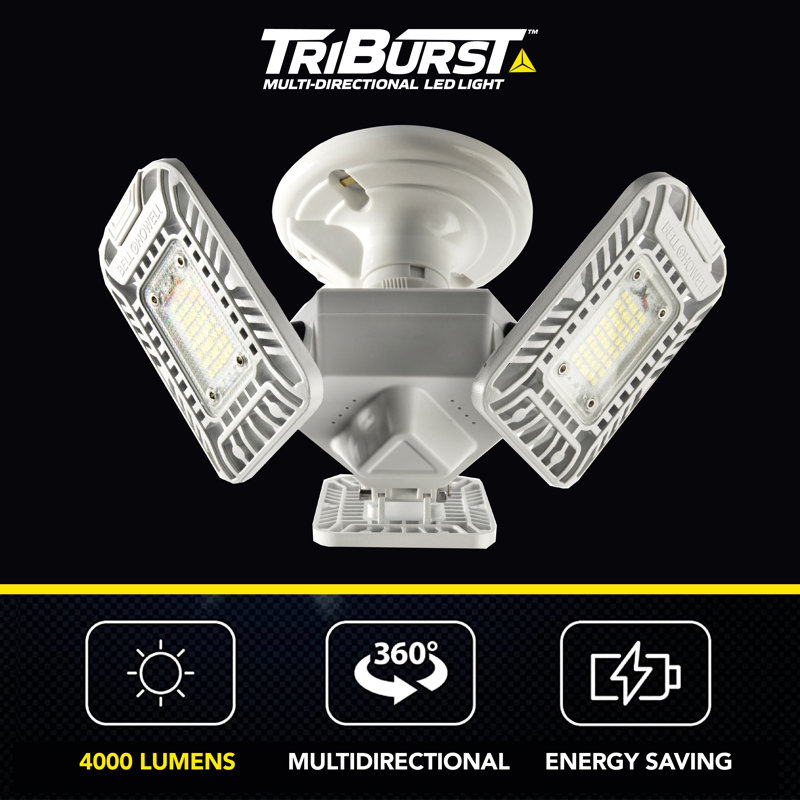 Bell + Howell Triburst Multi Directional 4000 Lumens LED Ceiling Light